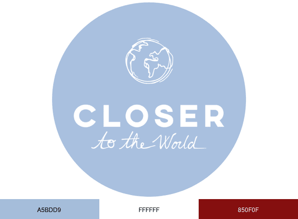 Closer to the World brand color palette