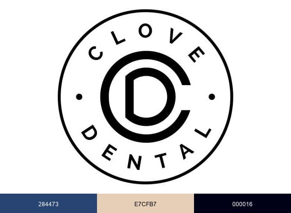 Clove Dental brand color palette