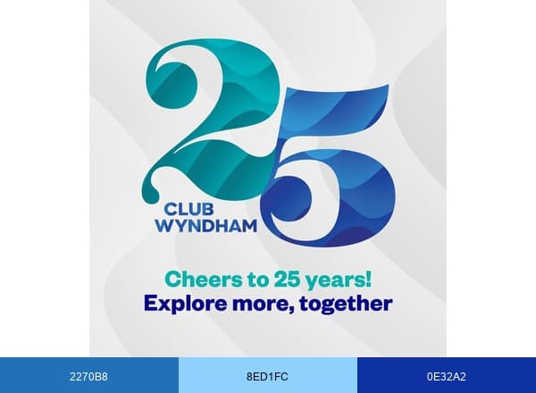 Club Wyndham South Pacific brand color palette
