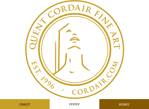 Quent Cordair Fine Art brand color palette