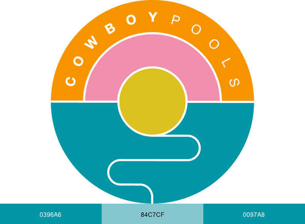 Cowboy Pools brand color palette