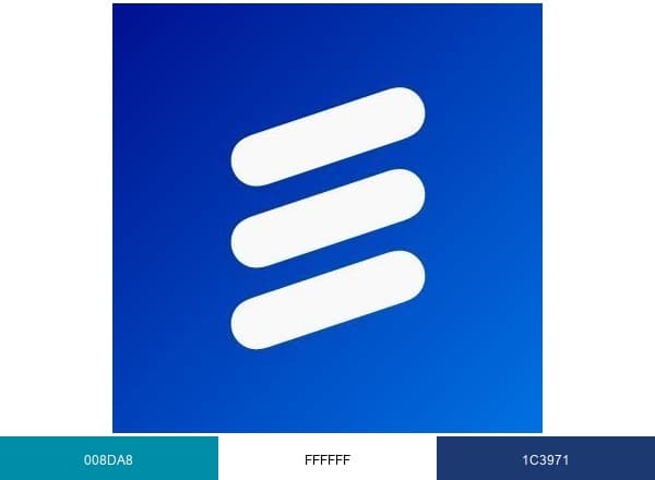 Ericsson Enterprise Wireless Solutions brand color palette