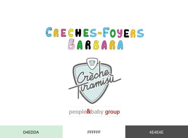 Crèches et Foyers de Jour Barbara et Tiramisù brand color palette