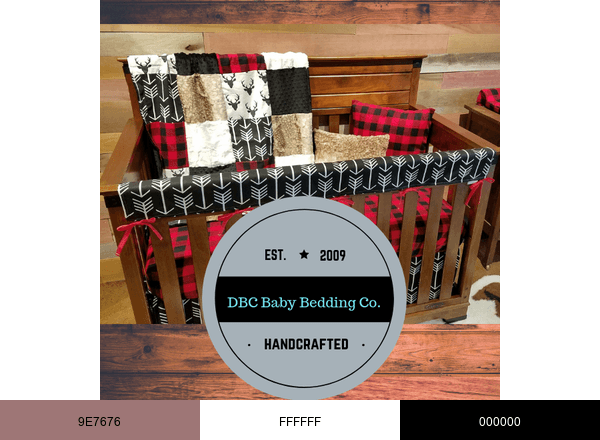 DBC Baby Bedding Co brand color palette