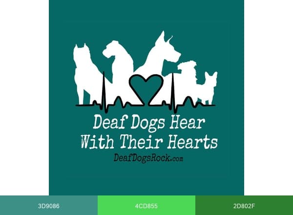 Deaf Dogs Rock brand color palette
