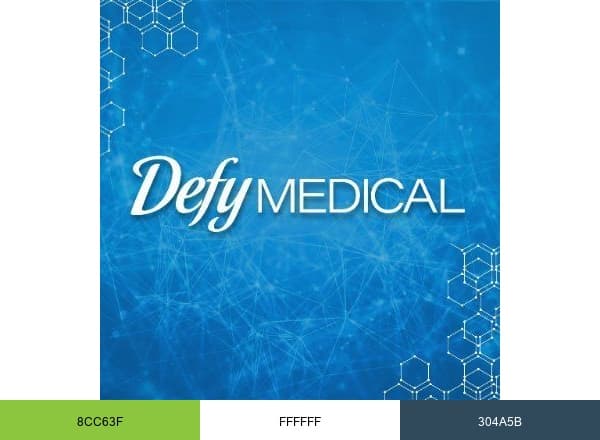 Defy Medical brand color palette