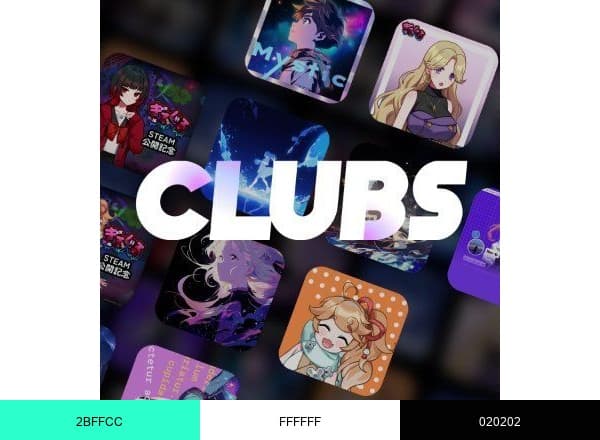 CLUBS brand color palette
