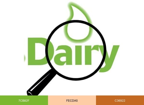 Discover Dairy brand color palette
