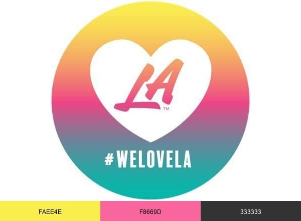 Discover Los Angeles brand color palette