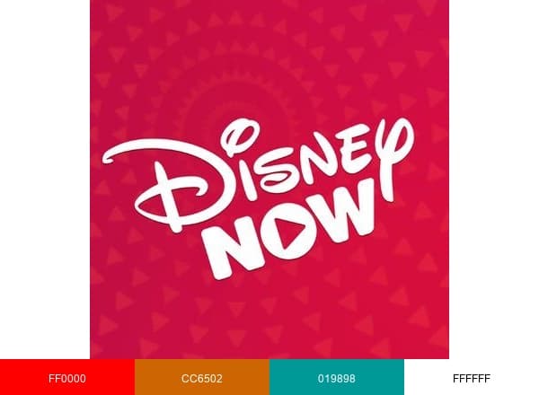 Disney NOW brand color palette