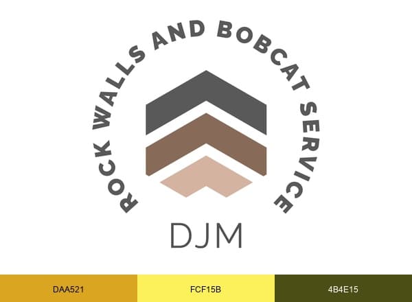 DJM Rockwalls & Landscaping brand color palette