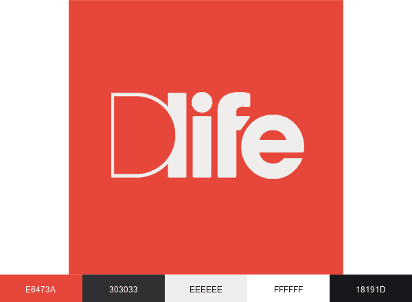 Dlife Japan brand color palette