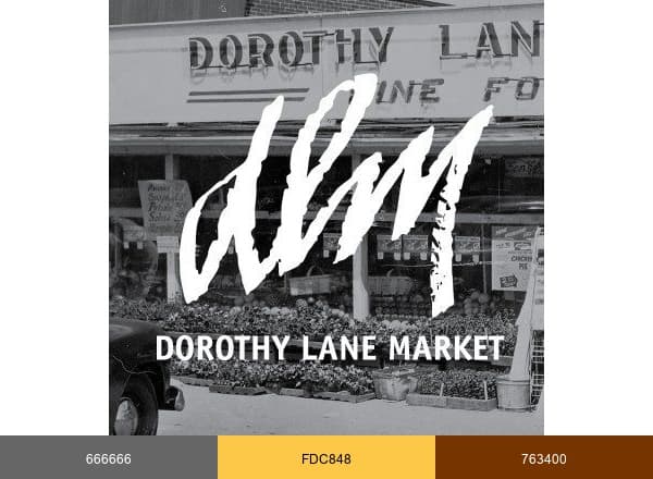 Dorothy Lane Market brand color palette