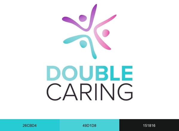 Double Caring brand color palette