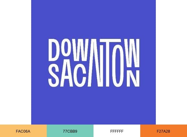 Downtown Sacramento Partnership brand color palette