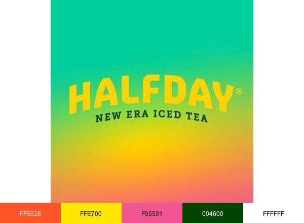 Halfday Iced Tea brand color palette