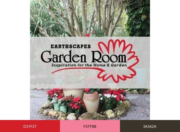 Earthscapes Garden Room brand color palette