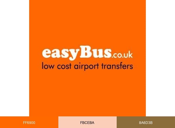 easyBus London Bus brand color palette