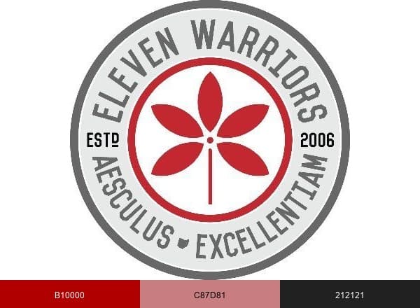Eleven Warriors brand color palette