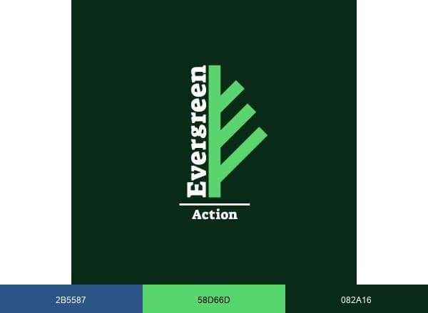 Evergreen Action brand color palette