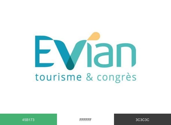 Evian Tourisme brand color palette