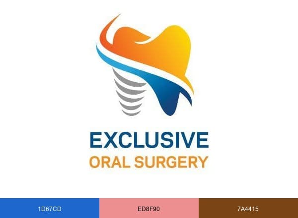 Exclusive Oral Surgery brand color palette