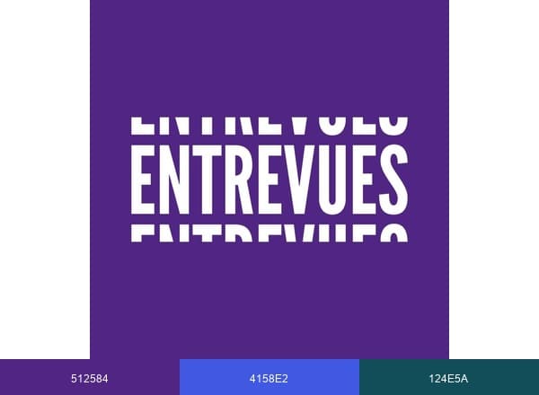 Festival Entrevues brand color palette