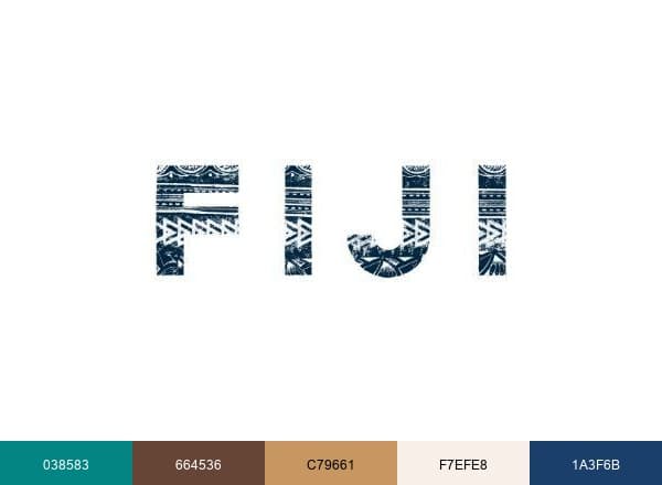Tourism Fiji brand color palette
