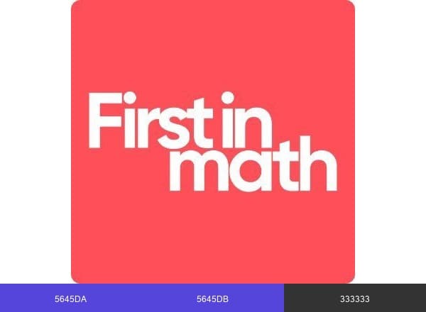 First In Math brand color palette