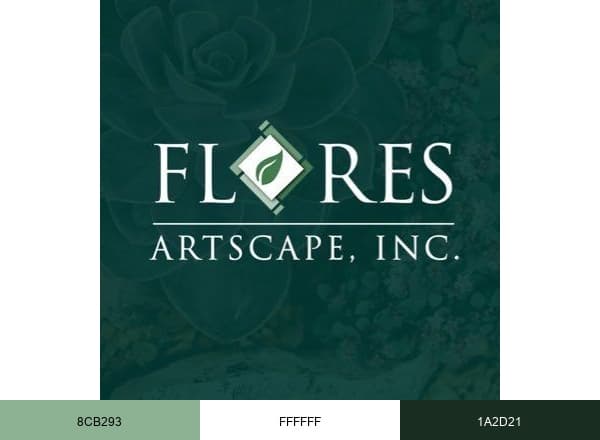Flores Artscape brand color palette
