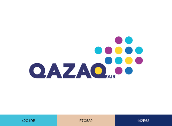 Qazaq Air brand color palette