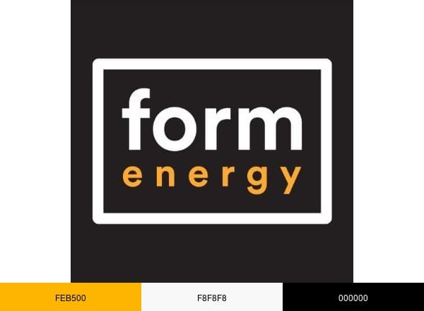 Form Energy brand color palette