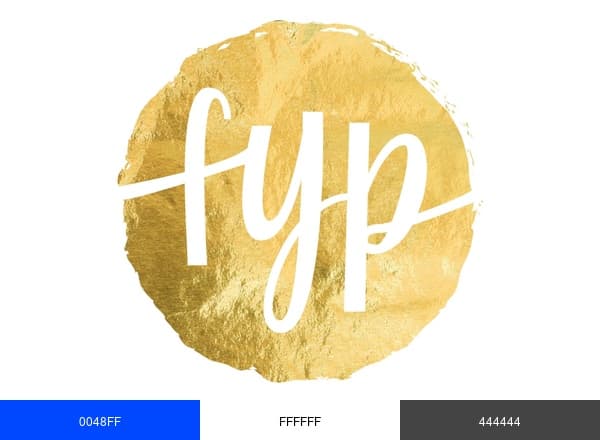 For Your Party brand color palette