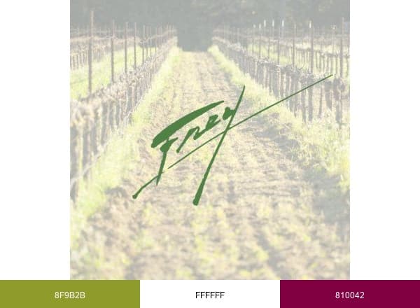 Frey Organic Wine brand color palette