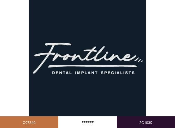 Frontline Dental Implant Specialists brand color palette