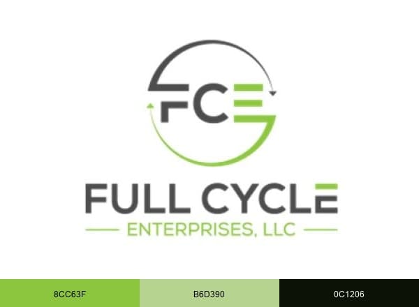Full Cycle Enterprises brand color palette