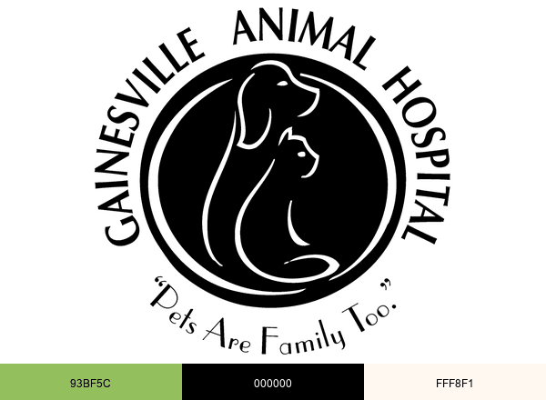 Gainesville Animal Hospital brand color palette
