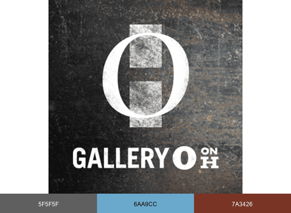 Gallery O on H brand color palette