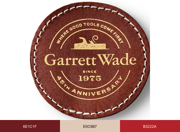 Garrett Wade brand color palette