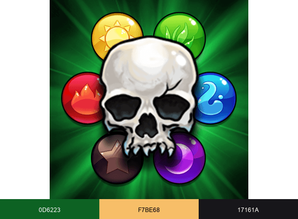 Gems of War brand color palette