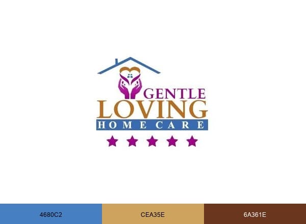 Gentle Loving Home Care brand color palette