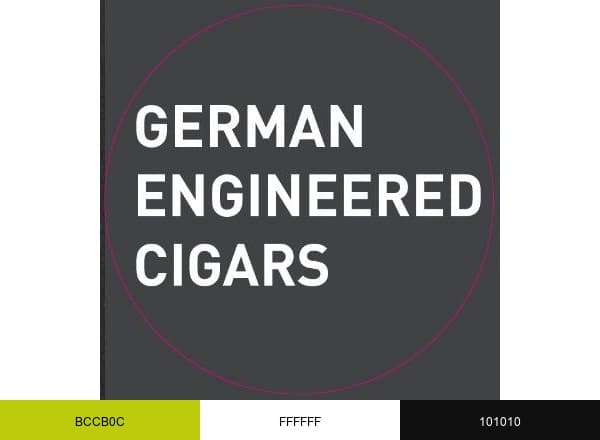 German Engineered Cigars brand color palette
