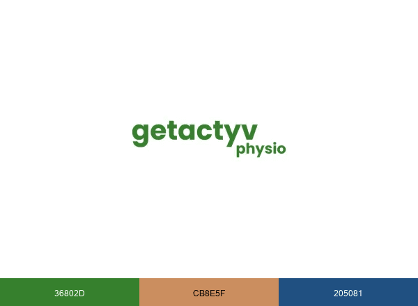getActyv Physio brand color palette