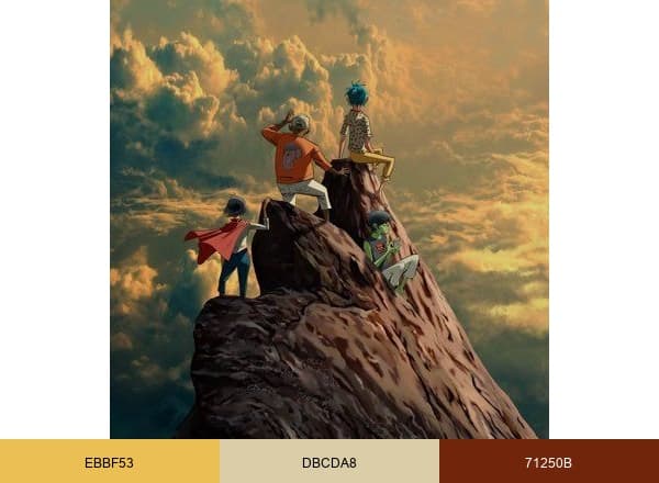 Gorillaz brand color palette