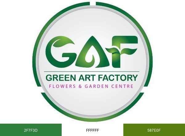 Green Art  Factory brand color palette