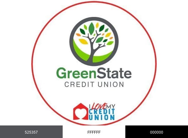 GreenState Credit Union brand color palette