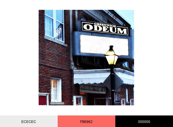 Greenwich Odeum brand color palette