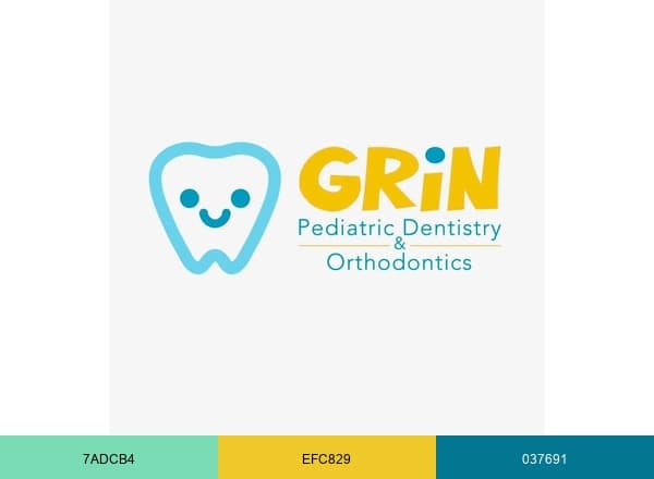 GRiN Pediatric Dentistry & Orthodontics brand color palette
