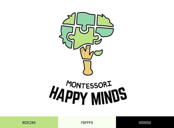 Montessori Happy Minds Daycare and OSC brand color palette