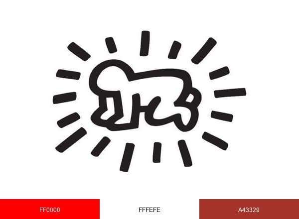 Keith Haring Foundation brand color palette